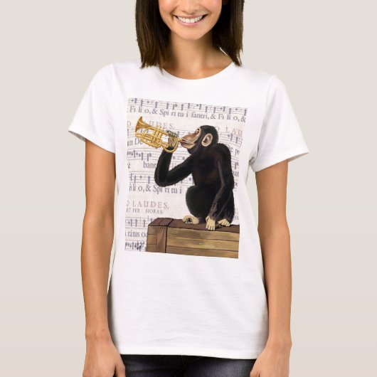 Trumpet afspelen t-shirt (Voorkant)