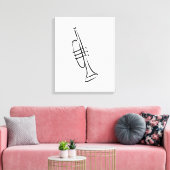 Trumpet Canvas Afdruk (Insitu (Woonkamer))