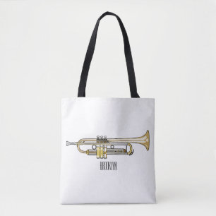 Trumpet cartoon illustratie draagtas