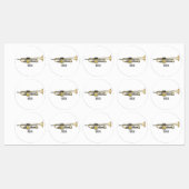 Trumpet cartoon illustratie labels (Vel)