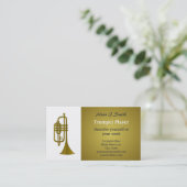 Trumpet cartoon visitekaartjes (Staand voorkant)