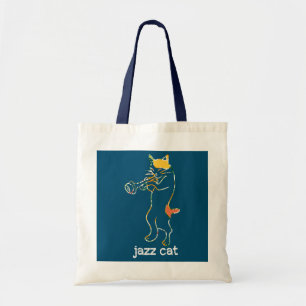 Trumpet Cat Jazz Cat Trumpeter Cat Trumpet Tote Bag