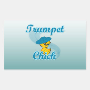 Trumpet Chick #3 Rechthoekige Sticker