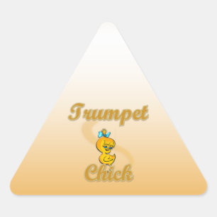 Trumpet Chick Driehoek Sticker