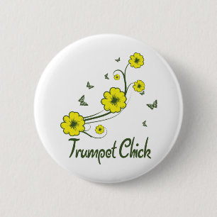 Trumpet Chick Ronde Button 5,7 Cm