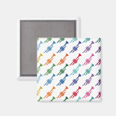 Trumpet Colorful Fun Array Music Magneet (Voorkant / Achterkant)