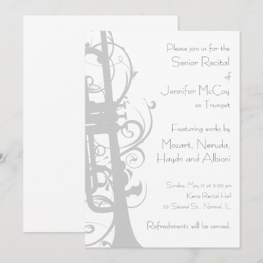 Trumpet Considérant Invitation (Devant / Derrière)