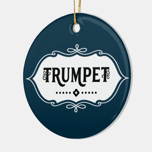 Trumpet Emblem Keramisch Ornament (Links)