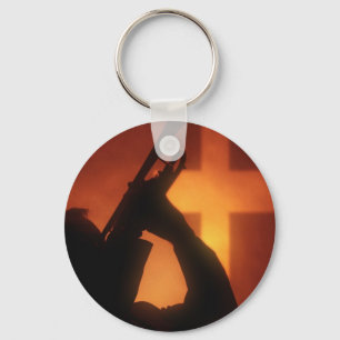Trumpet en Cross Sleutelhanger