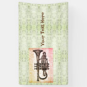 Trumpet en Muzieknoten Spandoek (Verticaal)