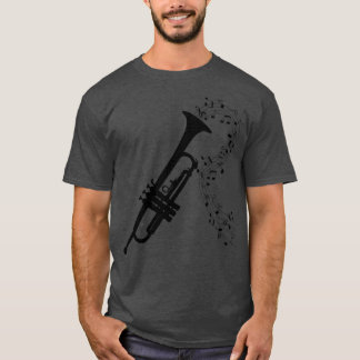 Trumpet en Muzieknoten T-shirt
