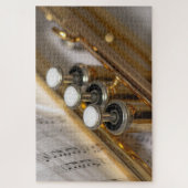 Trumpet en vel Music Brass Instrument Legpuzzel (Verticaal)