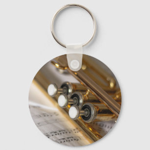 Trumpet en vel Music Brass Instrument Sleutelhanger