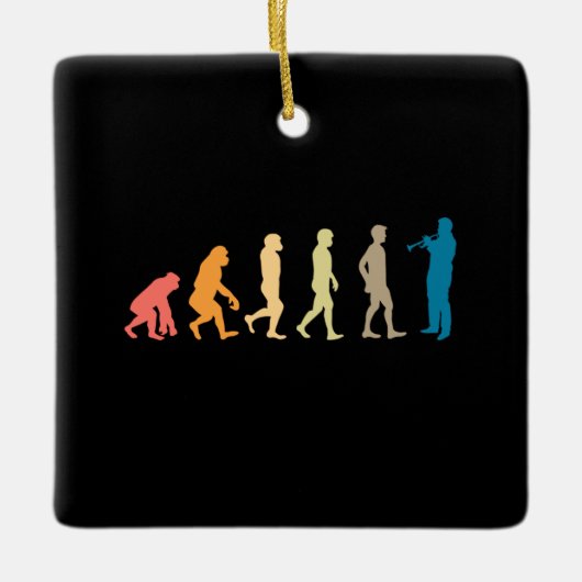 Trumpet Evolution Keramisch Ornament (Voorkant)