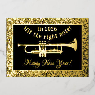 Trumpet Frappez la bonne note 2026 Carte de voeux