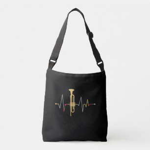 Trumpet hartslag crossbody tas