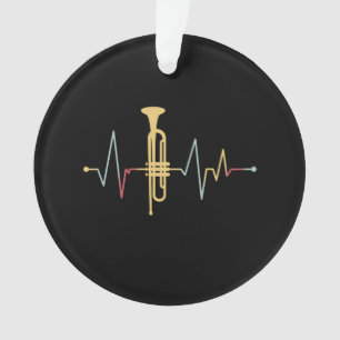 Trumpet hartslag ornament