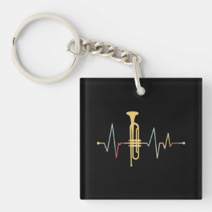 Trumpet hartslag sleutelhanger