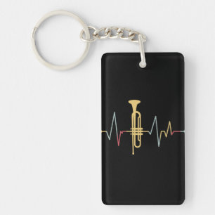 Trumpet hartslag sleutelhanger