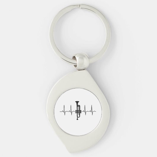 Trumpet hartslag sleutelhanger (Voorkant)
