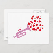 Trumpet Hearts Briefkaart (Voorkant / Achterkant)