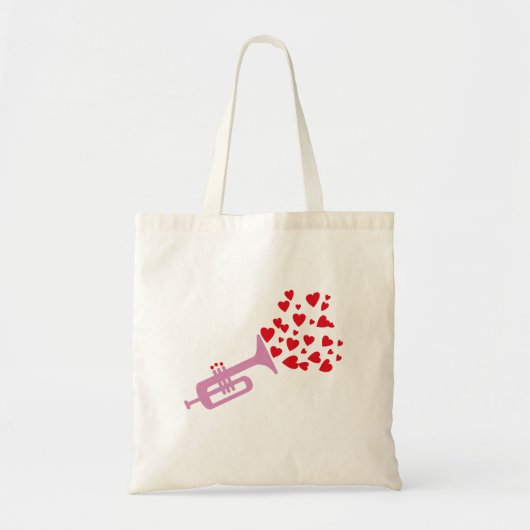 Trumpet Hearts Tote Bag (Voorkant)
