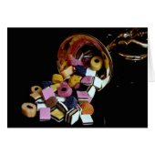 Trumpet Horn met kerstmis met Snoep van zoethout (Voorkant Horizontaal)