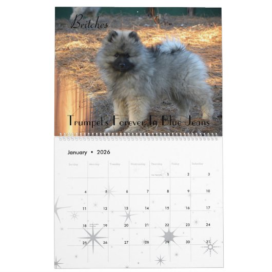 Trumpet Keeshond Calendrier 2012 (Jan 2026)