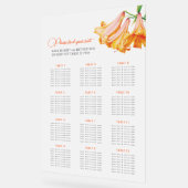 Trumpet lilies wedding 12 table seating chart (Angle)