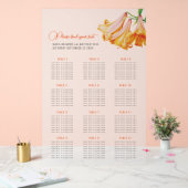 Trumpet lilies wedding 12 table seating chart (Mariage)
