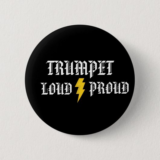 Trumpet: Luid- en roodButton Ronde Button 5,7 Cm (Voorkant)