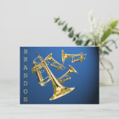 Trumpet Music Gold et Blue Merci plat (Debout devant)