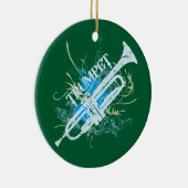 Trumpet Music Grunge Ornament (Rechts)