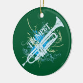 Trumpet Music Grunge Ornament (Links)