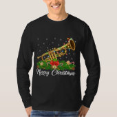 Trumpet Music Lover Matching Santa Hat Trumpet Chr T-shirt (Voorkant)