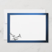 Trumpet Music Merci bleu foncé carte plat (Dos)