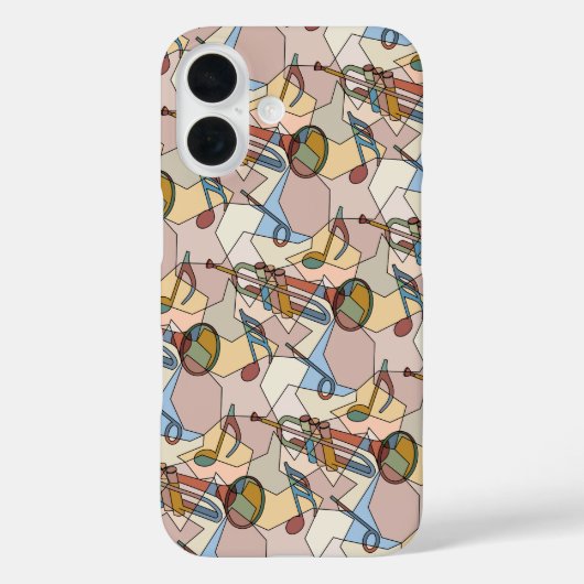 Trumpet Music Note Fragmenten Case-Mate iPhone Case (Achterkant)