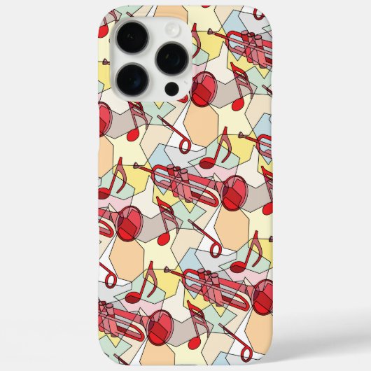 Trumpet Music Note Fragmenten Case-Mate iPhone Case (Achterkant)