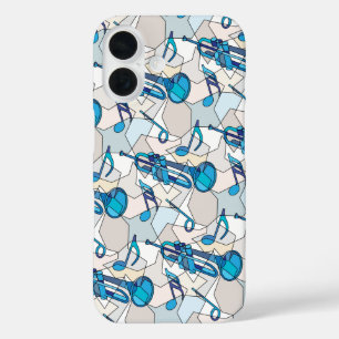 Trumpet Music Note Fragmenten iPhone 16 Hoesje