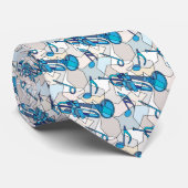 Trumpet Music Note Fragmenten Stropdas (Opgerold)