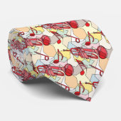 Trumpet Music Note Fragmenten Stropdas (Opgerold)