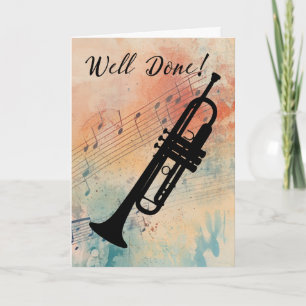 Trumpet Music Performance gefeliciteerd Kaart