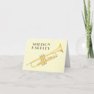 Trumpet Musician Band Teacher Note Card Notitiekaartje