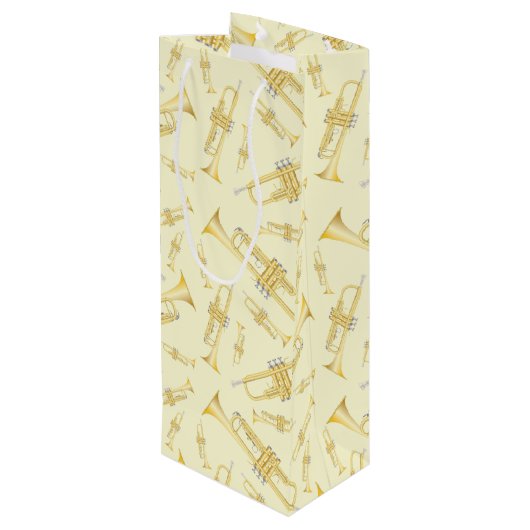 Trumpet Musician Band Teacher Wijn Cadeautas (Achterkant Gekanteld)