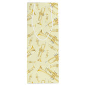 Trumpet Musician Band Teacher Wijn Cadeautas (Achterkant)