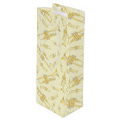 Trumpet Musician Band Teacher Wijn Cadeautas (Voorkant Gekanteld)