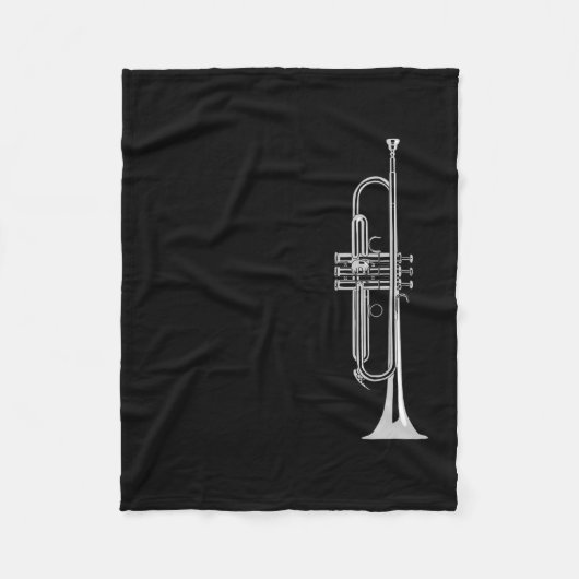 Trumpet Musician Fleece Deken (Voorkant)