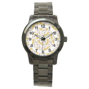 Trumpet Muzieknoten Patroon Horloge