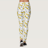 Trumpet Muzieknoten Patroon Leggings (Achterkant)