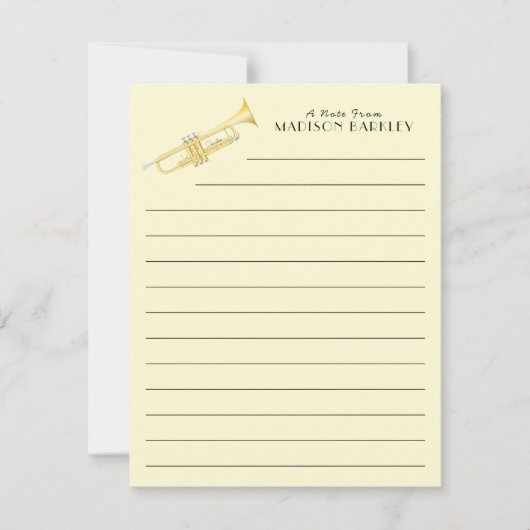 Trumpet-muzikant band leraar bedankt (Voorkant)